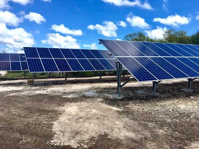ground solar install
