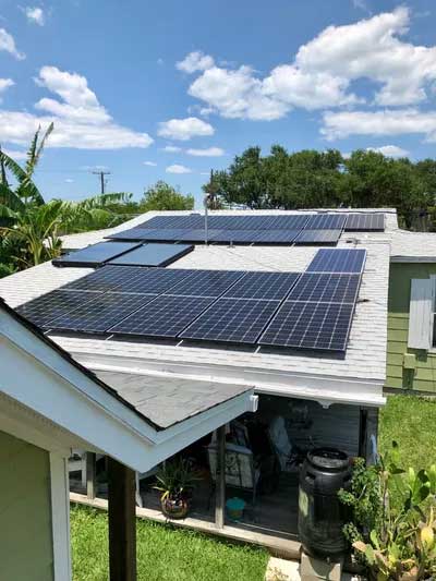 solar installation on flat roof