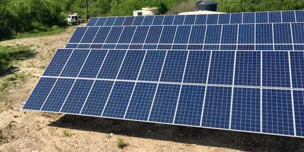 on ground solar panel installation