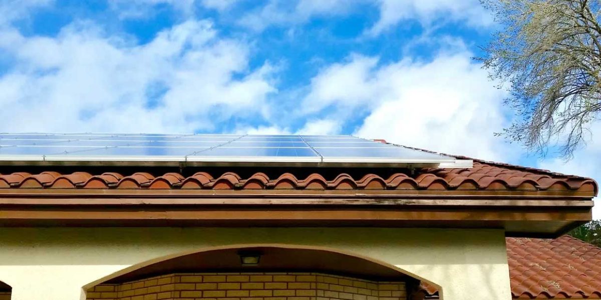 solar panels on tile roof