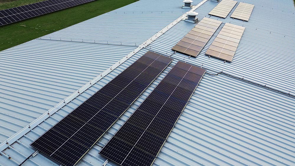 solar panels on commercial roof