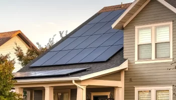 house with new solar install