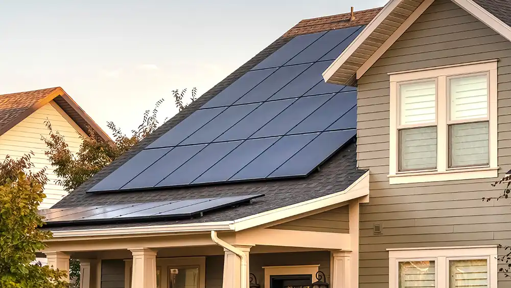 house with new solar install