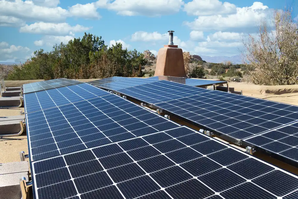 flat roof solar insallation