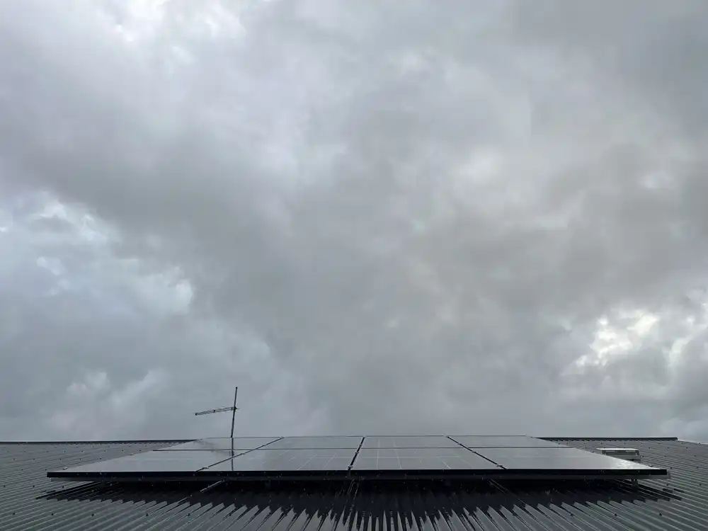 solar panels during winter