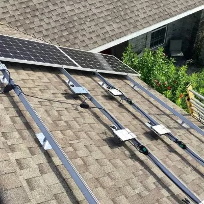 solar rack installed