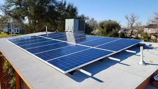 solar installation flat roof
