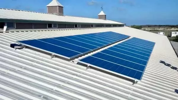 solar panels on large roof