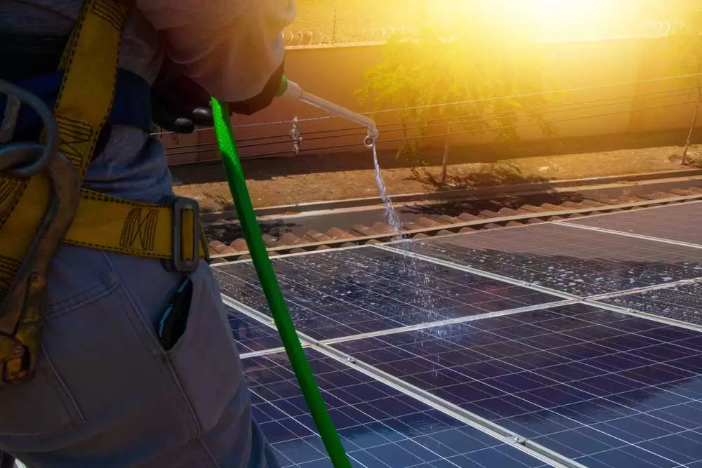 cleaning solar panels